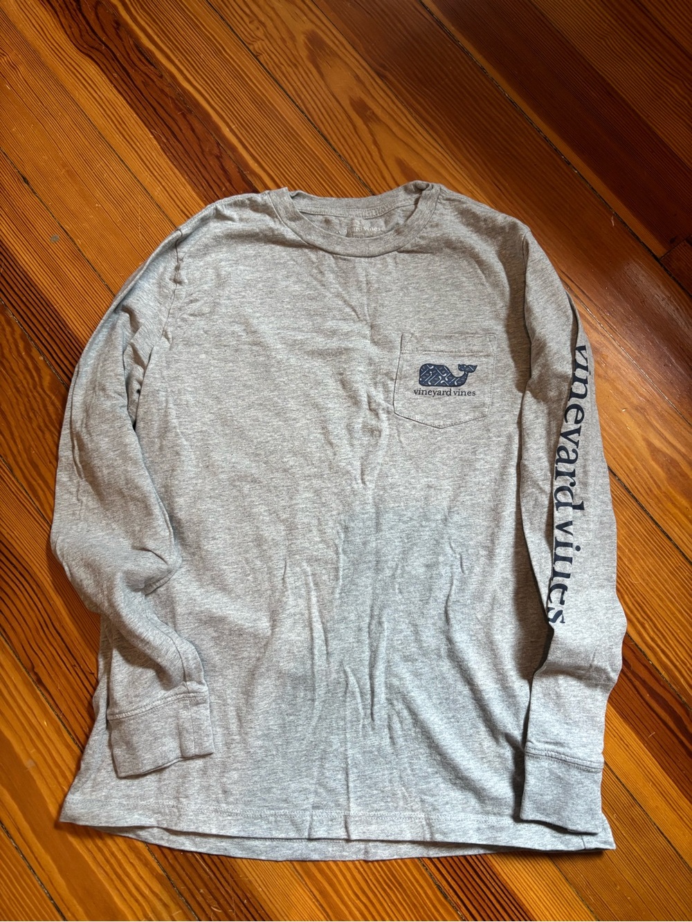 Vineyard Vines Boy’s Long-Sleeve Pocket Tee - Heather Gray